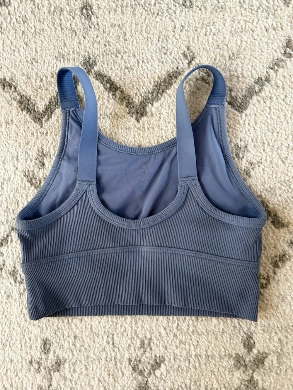Aerie Blue Ribbed Longline Sports Bra Size Small Women's‎